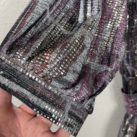 NWT BA&SH Salina Lady Metallic Silver Gray Open Back Party Dress Sz XS - Picture 15 of 15